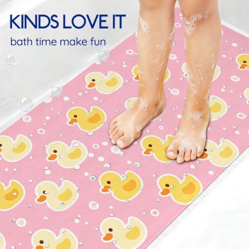 Kids Bathtub Mat Non Slip, 40 x 16 Inch Tub Mat - Image 6
