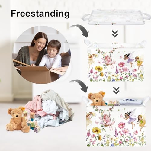 Clastyle Lovely Princess Laundry Basket Kids Clothes Book Storage Basket Gift - Image 3