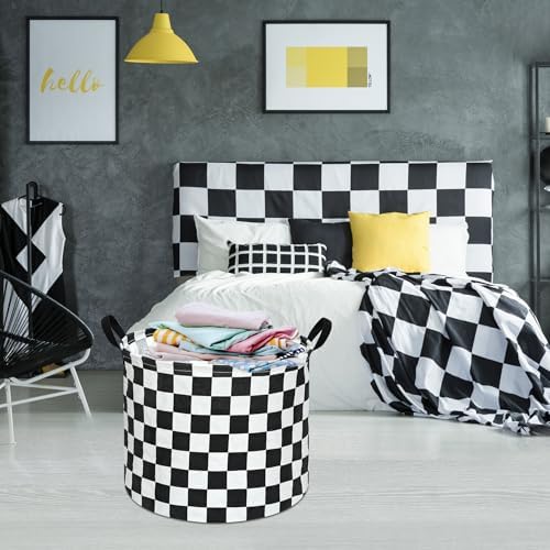 3 Pack Checkered Storage Baskets - Image 5
