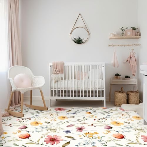 Drydiet Boho Area Rugs Cute Sweet Throw Rugs Aesthetic Soft Bedroom Carpet - Image 5