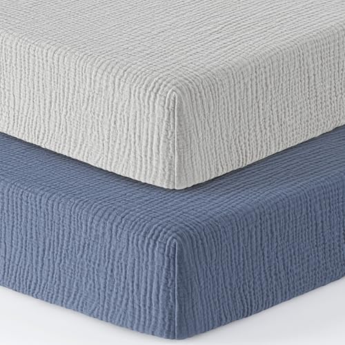 Bearmoss Muslin Mini Crib Sheets by Bearmoss