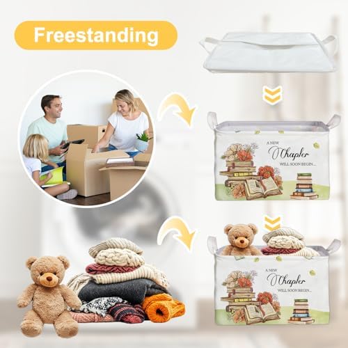Book Theme Foldable Storage Basket - Image 3