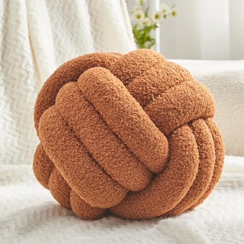 Petrella Caramel Knot Pillow Ball, 8 Inch Round Decorative Pillow by Petrellatoy