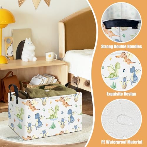 Rectangular Collapsible Parent Child Dragon Storage Basket Organizer - Image 3
