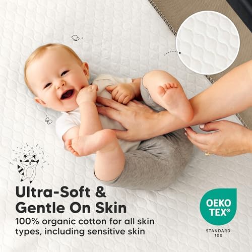 1pk Waterproof Mini Crib Mattress Protector Fitted 38x26 - Image 5