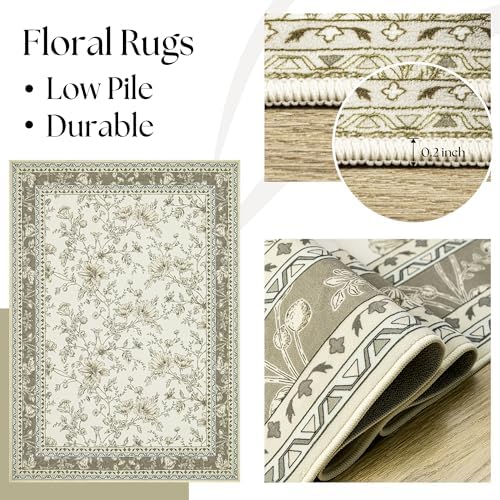 Dining Room Rugs for Under Table 7x9 Taupe Beige - Image 5
