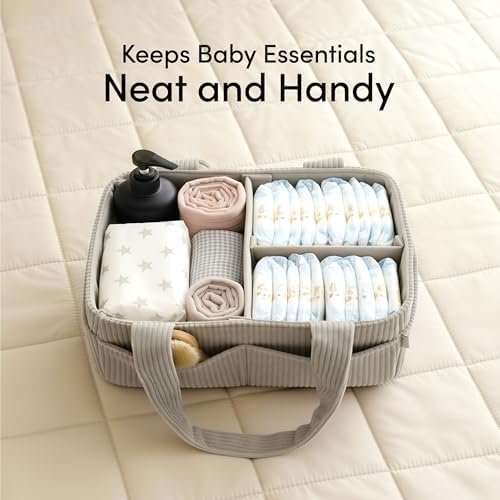 PUTSKA Baby Diaper Caddy Organizer, Nursery Basket - Image 6