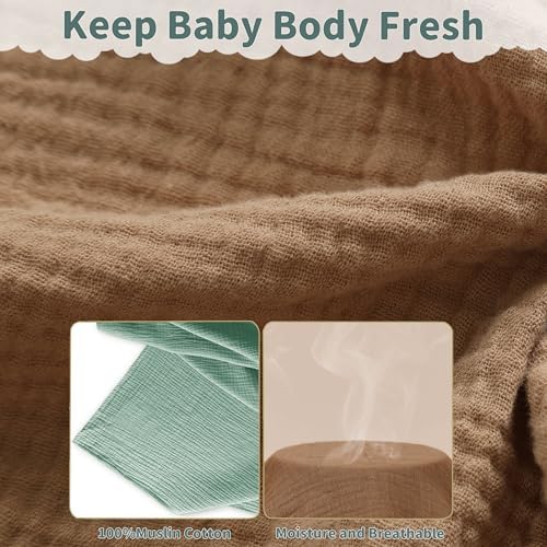 Muslin Swaddle Blankets for Newborn, 2 Pack Breathable Soft Receiving Blanket - Image 5