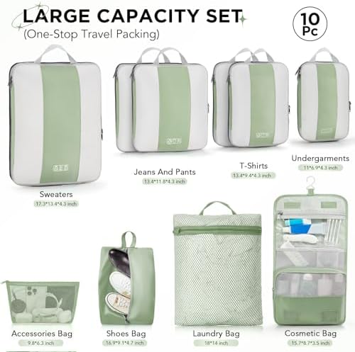 OlarHike 10 Set Compression Packing Cubes - Image 2