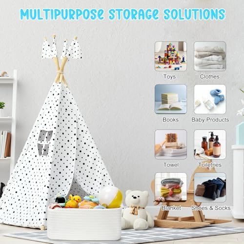 3 Pack Storage Baskets for Organizing, 13.7×9.5×6.3" - Image 5