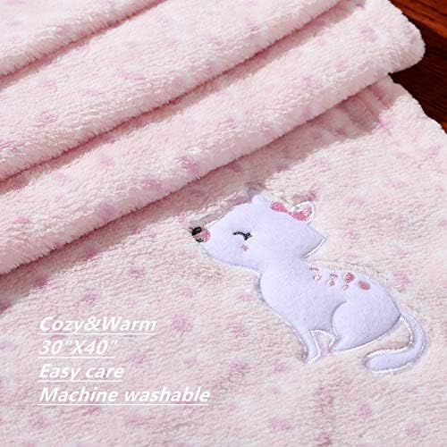 CREVENT 2Pcs 30''X40'' Cute Cozy Fluffy Warm Baby Blankets - Image 7