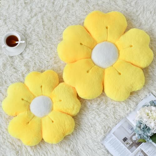 Flower Pillow, Cute Daisy Decorative Throw Pillows, 19.6 Inches - Image 2