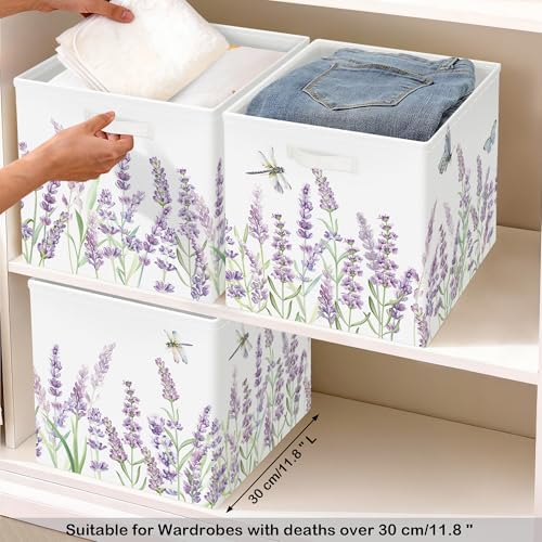 11.8" Wild Flower Storage Cube Organizer Set 3Pcs Clothes Storage Basket Bin - Image 5