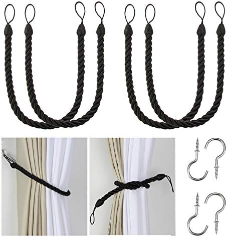 BEL AVENIR Curtain Tiebacks Ropes Tie-Backs, Handmade Holdbacks by BELAVENIR