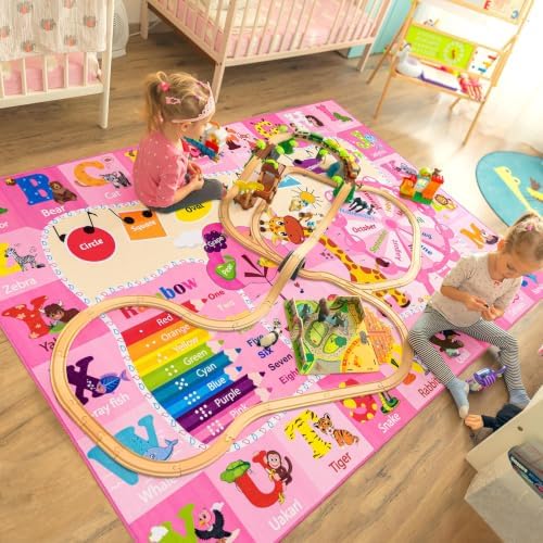 BENRON 3x5 Playroom Rug for Kids Washable, Play Mat by BBENRON