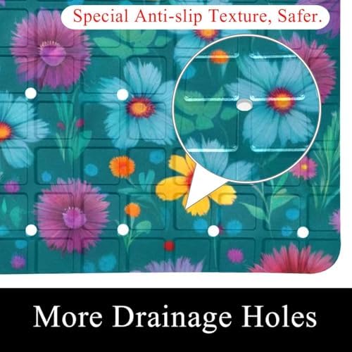 Non Slip Shower Mat Bathtub Mat 15.1x26.8 Inch, Quick Dry Bath Mat - Image 2
