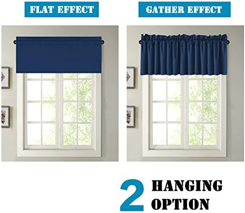 H.VERSAILTEX Blackout Valances for Windows, 4 Panels 52" W x 18 - Image 6