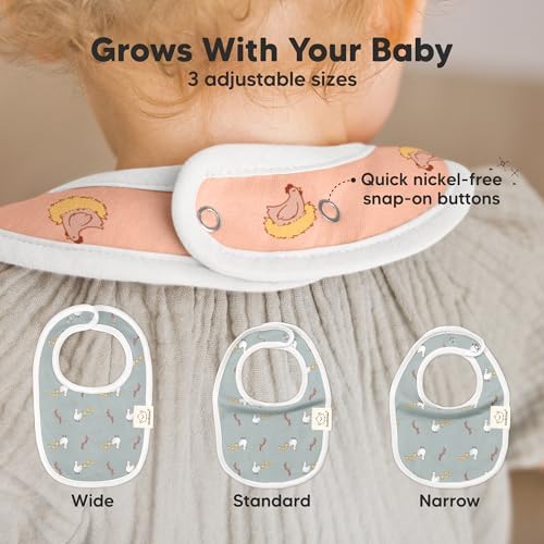 KeaBabies 8-Pack Organic Baby Bibs - Image 4