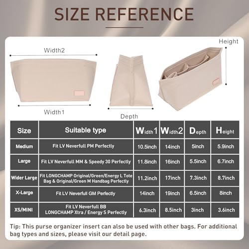 Doxo Purse Organizer Insert for Longchamp Le Pliage Tote, Large Bag Organizer - Image 2