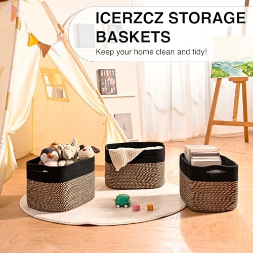 ICERZCZ Storage Baskets for Organizing Shelves, Toy Basket for Kid's Room - Image 6