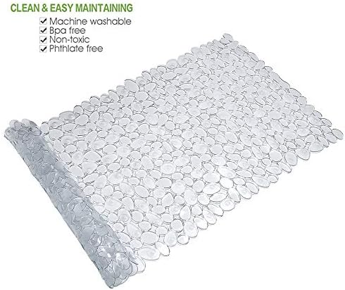 SONGZIMING Bathtub Mat Non Slip 2 Pack, 35 x 16 Inches Pebble Shower Mat - Image 4