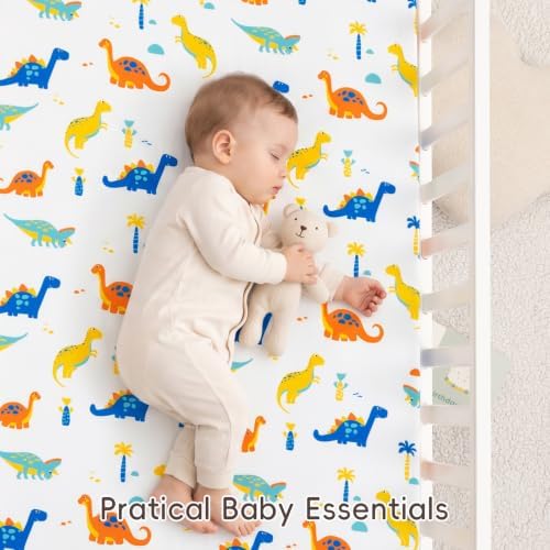 david's kids 3 Pack Mini Crib Sheets, Soft Breathable Premium Pack N Play Sheets - Image 2