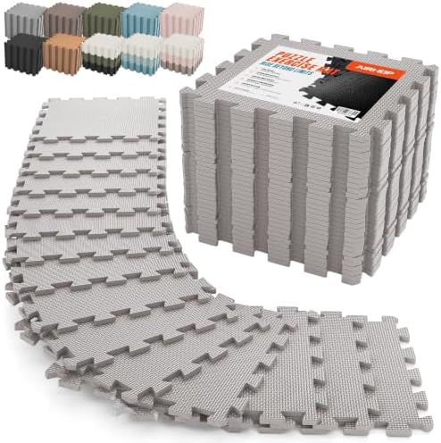 AIRHOP 18 PCS Gym Floor Mat, EVA Foam Puzzle Gym Mat, High-Density Interlocking by Airhop
