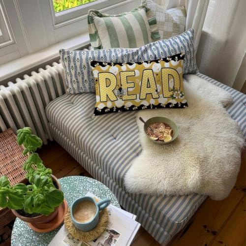 Bee Classroom Decor 12x20 Read Pillow Cover - Image 6