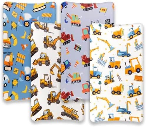 4 Pack Baby Boy Changing Pad Covers Sheets Set Soft Fitted Baby Boy Mattress - Image 2