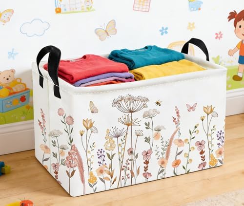 Essme Rectangular Flower Basket, Storage Bins Organizer - Image 4