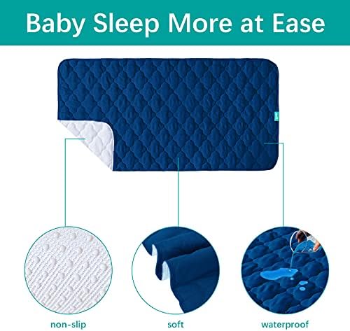 Waterproof Crib Mattress Protector, Non-Slip Quilted Pad - Image 2