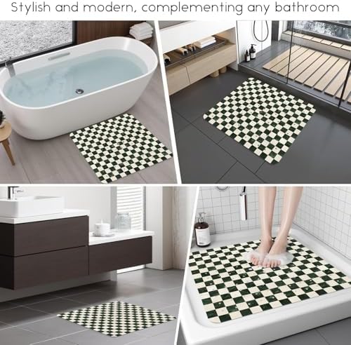 Bathtub Mat Non Slip, Checkered Square Bath tub Mat Shower Floor Mat - Image 6