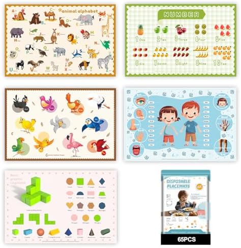 65 Pack Sticky Disposable Placemats by KAshack
