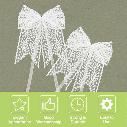 4Pcs Tree Branch Bow Curtain Tiebacks, Elegant Bow Butterfly Curtain Tiebacks - Image 3