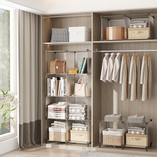 AWTATOS Cube Storage Organizer, Closet Organizers, 6 Cube Shelf - Image 5