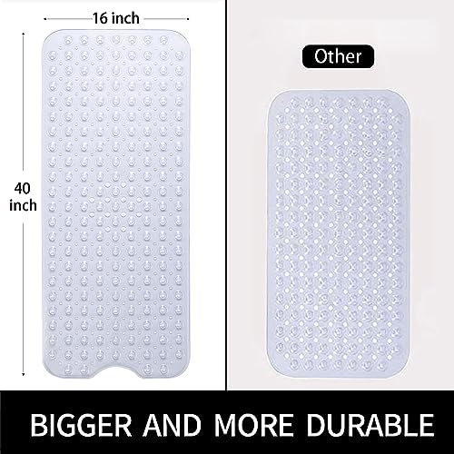 Non Slip Bathtub Shower Mat, Extra Long Bath Mat - Image 4