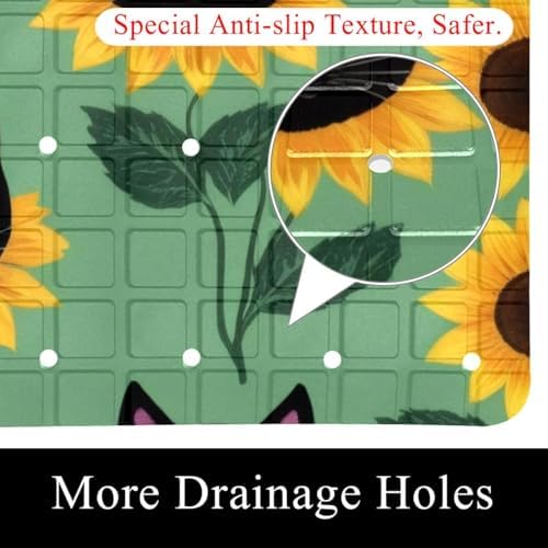 Non Slip Shower Mat Bathtub Mat 15.1x26.8 Inch, Quick Dry Bath Mat - Image 2