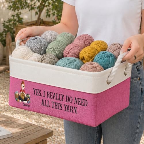 Macorner Personalized Yarn Storage Basket - Image 6