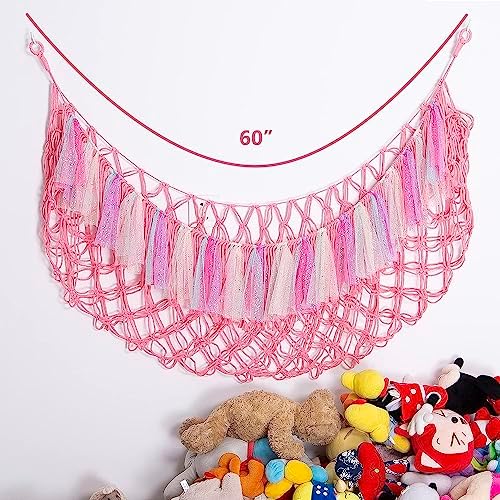 Jumbo Toy Hammock for Stuffed Animal Net Boho Macrame Toy Hammock - Image 6