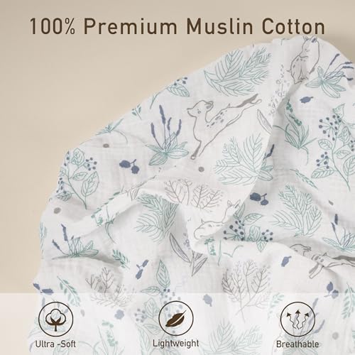 Muslin Pack N Play Sheets Fitted 2 Pack, Mini Crib Mattress Sheets Stretchy - Image 5