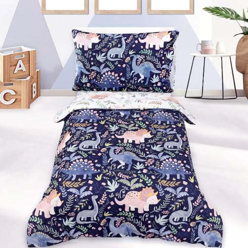 Pea Pod 4 Piece Dinosaur Toddler Bedding Set by PeaPod