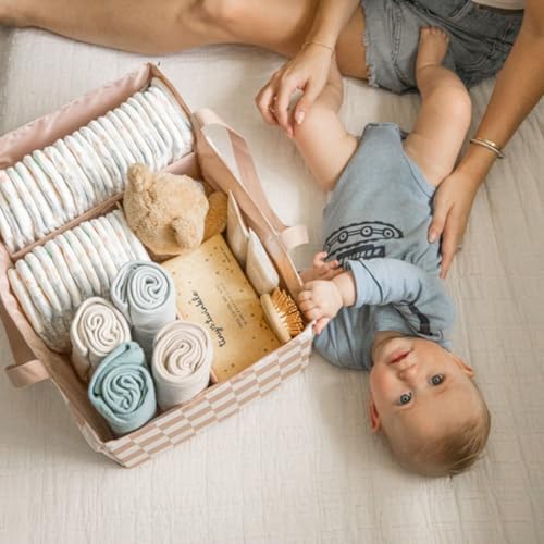 Tiny Twinkle Diaper Caddy Organizer | Foldable Baby Storage Basket - Image 4