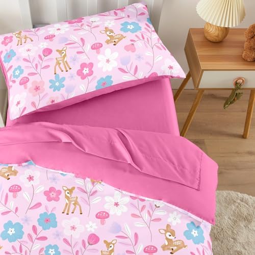 Wake In Cloud - Floral Toddler Bedding Set - Image 3
