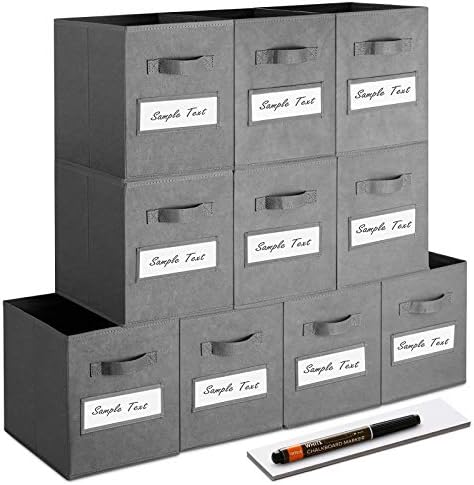 11 Inch Storage Cube, Storage bin Foldable Fabric Cube Storage Bins by Artsdi