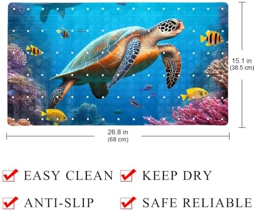 Non Slip Shower Mat Bathtub Mat 15.1x26.8 Inch, Quick Dry Bath Mat - Image 4