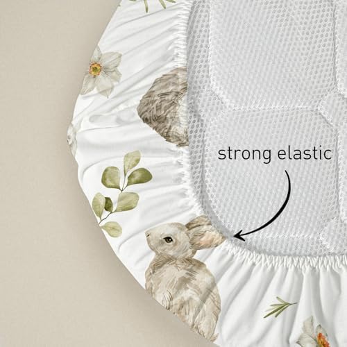Baby Bassinet Sheets 4 Pack, Fits Rectangle Round Oval Hourglass Mattress - Image 5
