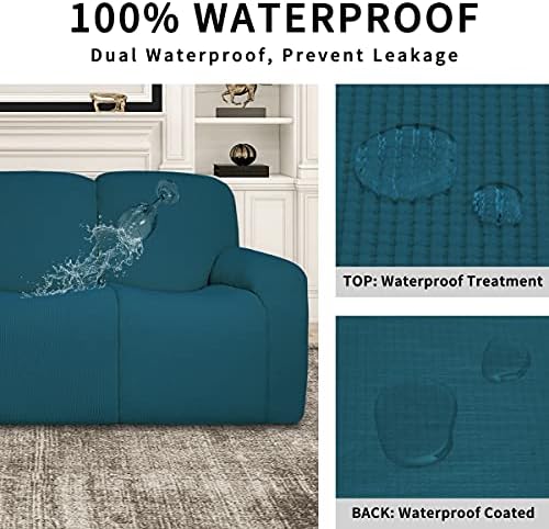 Easy-Going 100% Dual Waterproof Recliner Loveseat Cover, 6-Pieces Stretch - Image 3