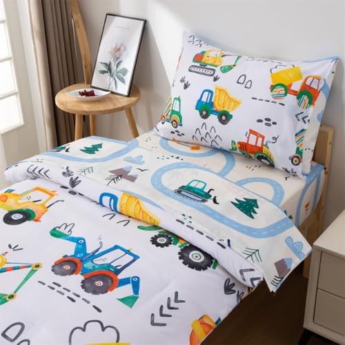NTBED 4 Pieces Construction Toddler Bedding Set - Image 3
