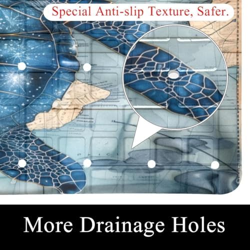 Non Slip Shower Mat Bathtub Mat 15.1x26.8 Inch, Quick Dry Bath Mat - Image 2