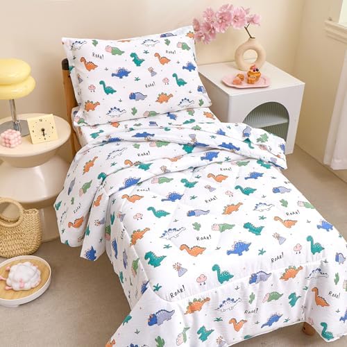 Caressma Toddler Bedding Set Dinosaur Pattern Nursery Comforter - Image 3
